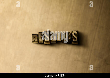 Résultats - close-up de grungy vintage imprimé sur toile métallique mot. Image libre de stock - stock en rendu 3D image. Peut être utilisé pour des bannières publicitaires en ligne Banque D'Images