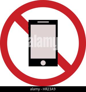 Aucune icône téléphone représentés sur un fond blanc dans le Vector Illustration de Vecteur