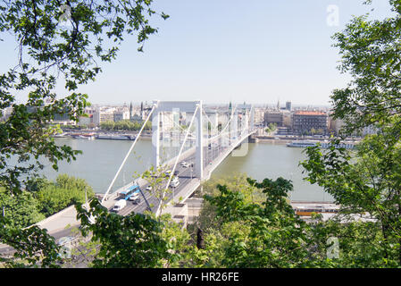 Budapest ponts sur le Danube Banque D'Images