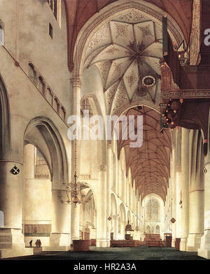 Janszoon Pieter Saenredam intérieur de l'Église Saint-bavon à Haarlem Banque D'Images