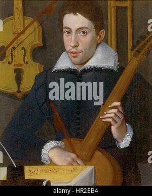 Portrait d'un musicien par un artiste Cremonese - Ashmolean Museum Banque D'Images