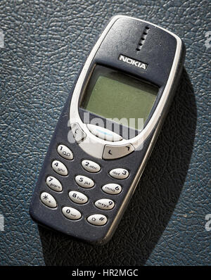 Nokia 3310 Téléphone Mobile Nokia, l'un des téléphones les plus populaires Banque D'Images