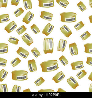 Boîtes en Métal motif transparent Banque D'Images