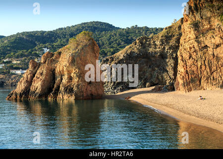 Illa Roja Playa, Costa Brava, Espagne Banque D'Images