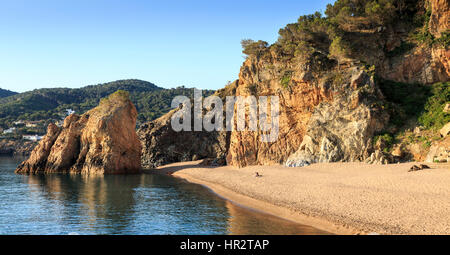 Illa Roja Playa, Costa Brava, Espagne Banque D'Images