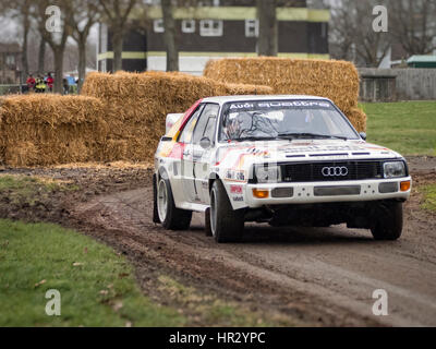 L'étape de rallye à la Race Retro. Audi Quattro Banque D'Images