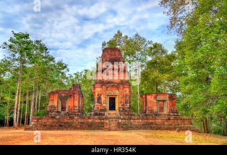 Temple Prasat Bei au complexe d'Angkor au Cambodge Banque D'Images