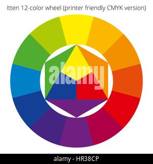 Itten 12 roue de couleurs, palette RVB, scalable vector Illustration de Vecteur