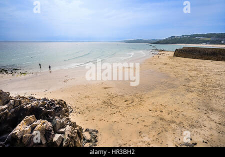 Royaume-uni, Cornwall, en vue d'Bamaluz Beach, St Ives Banque D'Images