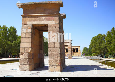 Ancien Temple égyptien de Debod à Madrid, Espagne Banque D'Images