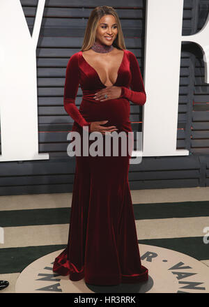 Los Angeles, Californie, USA. Feb 26, 2017. Ciara à la Vanity Fair Oscar Party 2017 Le 26 février 2017 à Beverly Hills, Californie. Credit : Mpi99/media/Alamy Punch Live News Banque D'Images