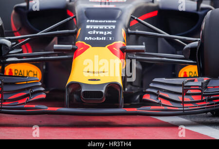 Bracelona, Allemagne. Feb 27, 2017. Pilote de Formule Un Australien Daniel Ricciardo de Red Bull peut être vu à l'avant-saison de Formule 1 essais au Circuit de Catalogne à Bracelona, Allemagne, 27 février 2017. La nouvelle saison de Formule 1 débute le 26 mars 2017 en Australie. Photo : Jens Büttner/dpa-Zentralbild/dpa/Alamy Live News Banque D'Images