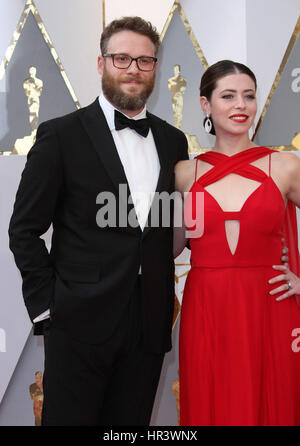 26 février 2017 - Hollywood, CA - Seth Rogen, Lauren Miller.. 89e Academy Awards annuels présentés par l'Academy of Motion Picture Arts and Sciences tenue à Hollywood & Highland Center. Crédit photo : AdMedia (crédit Image : © AdMedia via Zuma sur le fil) Banque D'Images