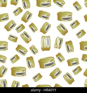 Boîtes en Métal motif transparent Illustration de Vecteur