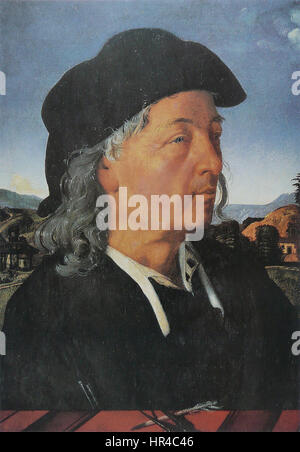 Piero di Cosimo - Portrait de Giuliano da Sangallo Banque D'Images