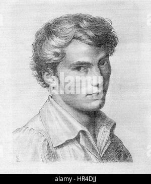 Portrait d'une jeunesse, de Ludwig Ferdinand Schnorr von Carolsfeld Banque D'Images