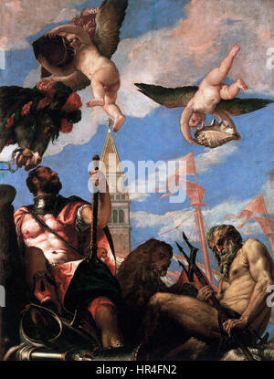 Paolo Veronese - Mars et Neptune - WGA24924 Banque D'Images