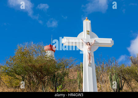 Le Christ sur la croix à Gustavia St Barth's Banque D'Images