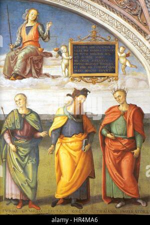 Pietro Perugino - hommes célèbres de l'Antiquité (détail) - WGA33 Banque D'Images