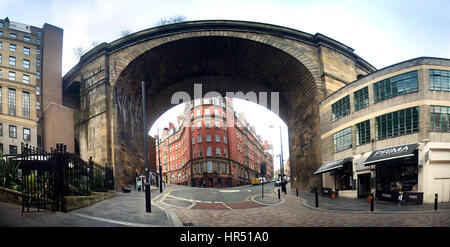 Vue panoramique sur Dean Street et de Côté, Newcastle-upon-Tyne Banque D'Images