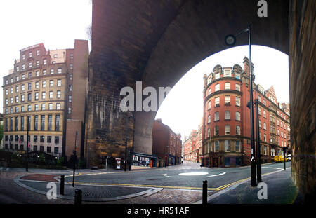 Vue panoramique sur Dean Street et de Côté, Newcastle-upon-Tyne Banque D'Images