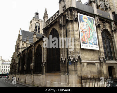 Église de Saint-Laurent, 68, boulevard de Magenta, 10ème arrondissement, Paris, France Banque D'Images