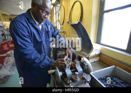 23 janvier 2017 - Brebbia, Varese, Italie. Pipe Brebbia, la plus ancienne usine Italie tuyau. Banque D'Images