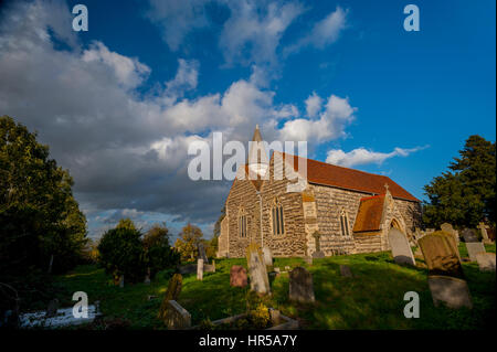 L'église St Mary, une plus faible Higham église redondant sur le bord des marais près de Gravesend. Banque D'Images