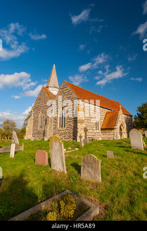 L'église St Mary, une plus faible Higham église redondant sur le bord des marais près de Gravesend. Banque D'Images