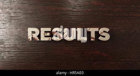 Résultats - grungy titre en bois sur l'érable - rendu 3D d'images libres de droits. Cette image peut être utilisée pour un site web en ligne bannière publicitaire ou d'une p Banque D'Images