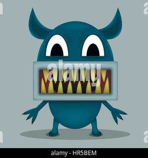 En colère contre l'horreur Monster Illustration de Vecteur