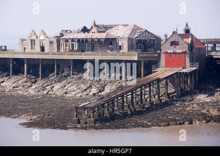 Birnbeck Pier près de Weston-Super-Mare, Somerset, Angleterre Banque D'Images