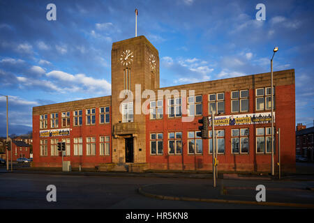 Ancien quai bureaux landmark Preston Docklands style Art déco d'extérieur de bâtiment bureaux brique clocktower Ashton-sur-Riversway Ribble, Docklands Lancashir Banque D'Images