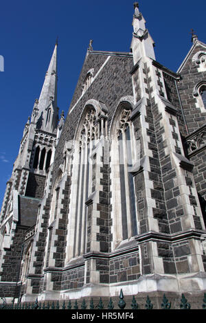 Pesbyterian Knox église construite en style gothique dans la ville de Dunedin (Nouvelle-Zélande). Banque D'Images