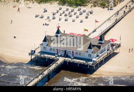 Seebad Ahlbeck, Heringsdorf Usedom Island, Plage, Heringsdorf, mer Baltique, 1, Allemagne Banque D'Images