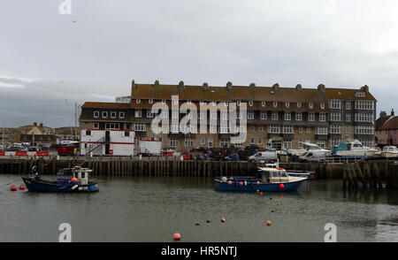 Une vue générale du port de West Bay, Dorset, où l'ITV Broadchurch est filmé. Banque D'Images