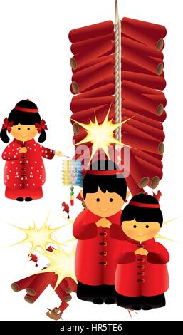 Salutations du nouvel an chinois Illustration de Vecteur