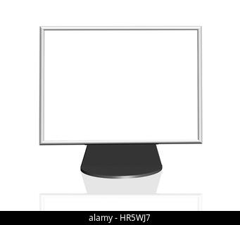 Sur l'écran de l'ordinateur en blanc white Banque D'Images