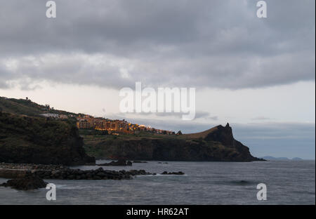 Coucher de soleil, le Portugal, l'île de Madère, Funchal Banque D'Images
