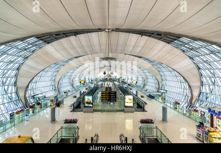 La borne de l'aéroport de Suvarnabhumi à Bangkok, Thaïlande Banque D'Images