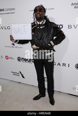 West Hollywood, Californie, USA. Feb 26, 2017. Wale. 25Th Annual Elton John Academy Awards Viewing a tenu à West Hollywood Park. Credit : Birdie Thompson/AdMedia/ZUMA/Alamy Fil Live News Banque D'Images