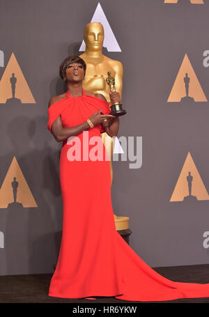 Hollywood, Ca. 26 février 2017. Vila Davis, À La 89 E Édition Annuelle Des Academy Awards Press Room Au Hollywood & Highland Center, Californie, Le 26 Février 2017. Crédit: Media Punch/Alay Live News Banque D'Images