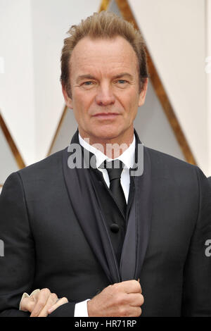 Hollywood, Californie. Feb 26, 2017. Sting assiste à la 89e annuelle des Academy Awards à Hollywood & Highland Center le 26 février 2017 à Hollywood, Californie. | Verwendung weltweit/alliance photo Credit : dpa/Alamy Live News Banque D'Images