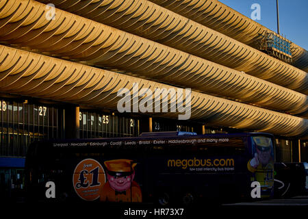 Moderniste conçu extérieure brutaliste Preston Bus Station design classé Grade II Keith Ingham Charles Wilson Building Design Partnership Banque D'Images