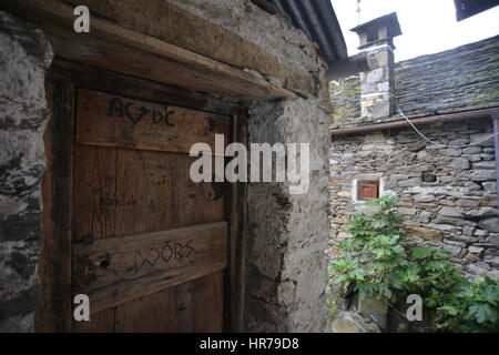 Le Val d'Ossola, Valle Antrona, Paese di Viganella Banque D'Images