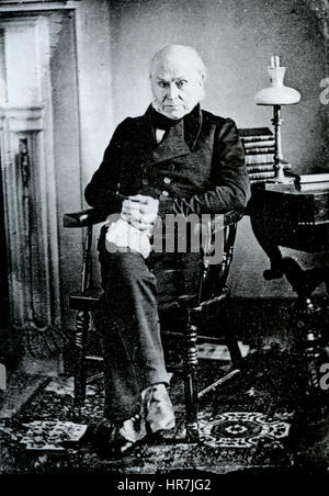 JOHN QUINCY ADAMS (1767-1848) 6e président des États-Unis dans une photo de 1843 Banque D'Images