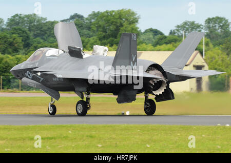 US Marines Lockheed Martin F-35B Lightning II chasseur furtif au Royal International Air Tattoo Fairford, Royaume-Uni. VMFAT-501 Banque D'Images