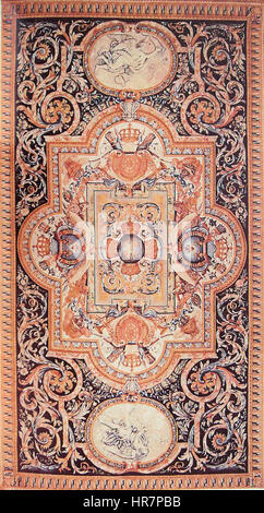 Tapis de Savonnerie Louis XIV apres Charles Le Brun pour la Grande Galerie du Louvre Banque D'Images