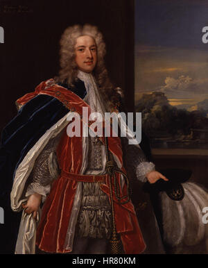 Thomas Pelham-Holles, duc de Newcastle-under-Lyne par Charles Jervas Banque D'Images