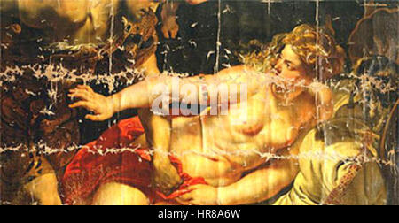 Tarquin de Peter Paul Rubens est une œuvre qui représente la figure légendaire de Tarquin, le dernier roi de Rome. La peinture met en évidence l’habileté de Rubens à rendre des figures puissantes et dynamiques et des compositions dramatiques. La figure de Tarquin se distingue dans une pose audacieuse et héroïque, typique du style baroque de Rubens. Banque D'Images